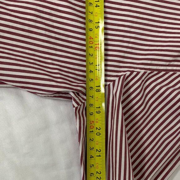 Tommy Hilfiger Red and White Striped Long Sleeve Mens Shirt - Picture 10 of 15